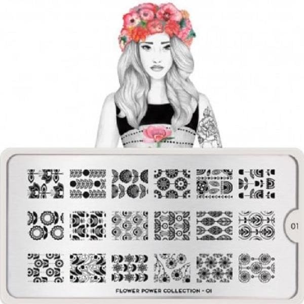 ΣΤΑΜΠΑ FLOWER POWER 01 IMACE PLATE