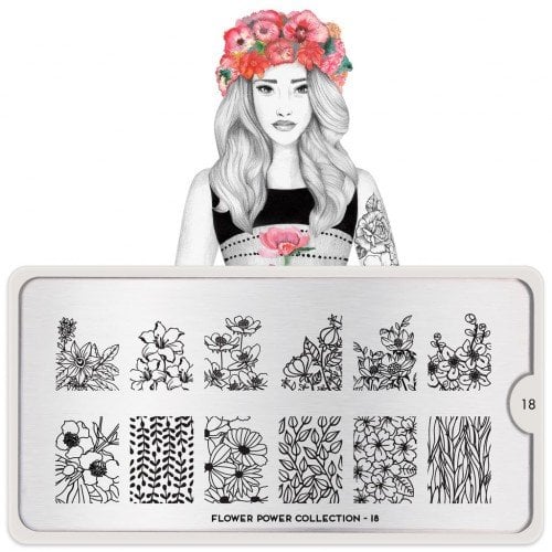 ΣΤΑΜΠΑ FLOWER POWER 18 IMACE PLATE