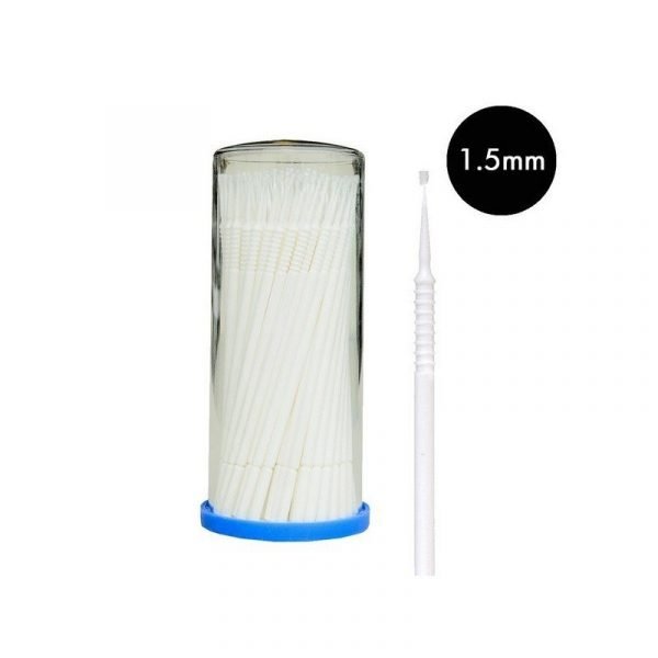 MICROBRUSH ΛΕΥΚΑ ή ΜΩΒ(1,5mm) 100pcs