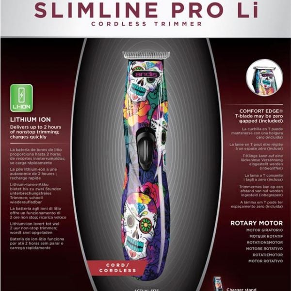 Andis Slimline Cordless Trimmer - SUGAR SCULL