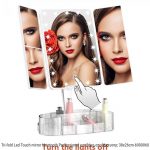 ΚΑΘΡΕΦΤΗΣ TRI-FOLD LED ΜΕ BLUETOOTH & ΘΗΚΗ ΑΠΟΘΗΚΕΥΣΗΣ 38Χ26cm