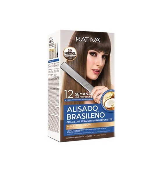 KIT KERATIN ALISADO BRASILENO STRAIGHTENING BRUNETTE KATIVA