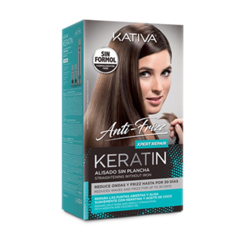*-1 KIT KERATIN ALISADO WITHOUT IRON XPERT REPAIR ANTI FRIZZ KATIVA