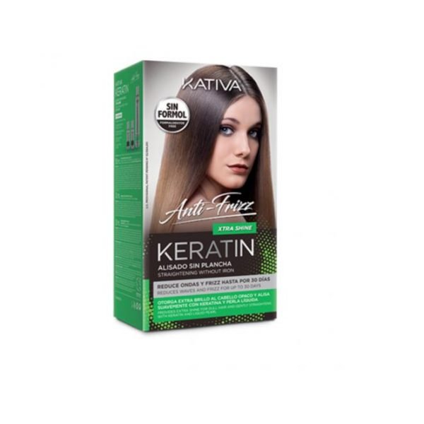 KIT KERATIN ALISADO WITHOUT IRON XTRA SHINE ANTI FRIZZ KATIVA
