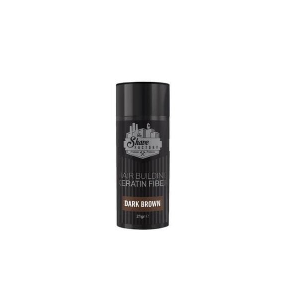 THE SHAVE FACTORY HAIR BUILDING FIBER DARK BROWN 21gr