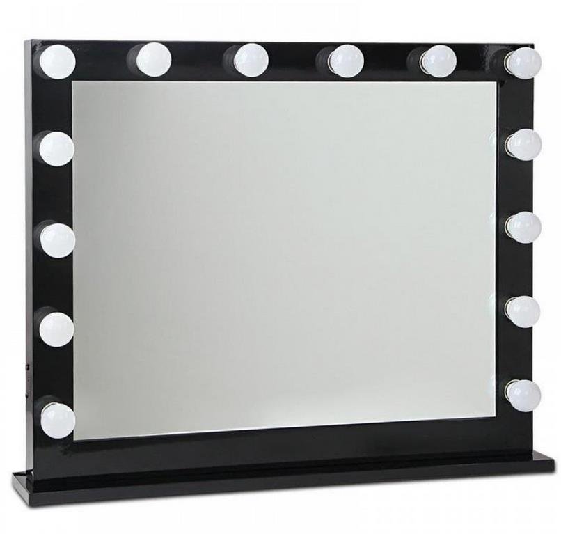 *-1 ΚΑΘΡΕΦΤΗΣ LED WOOD MIRROR PRO ΜΑΥΡΟΣ 80Χ65cm 6910005