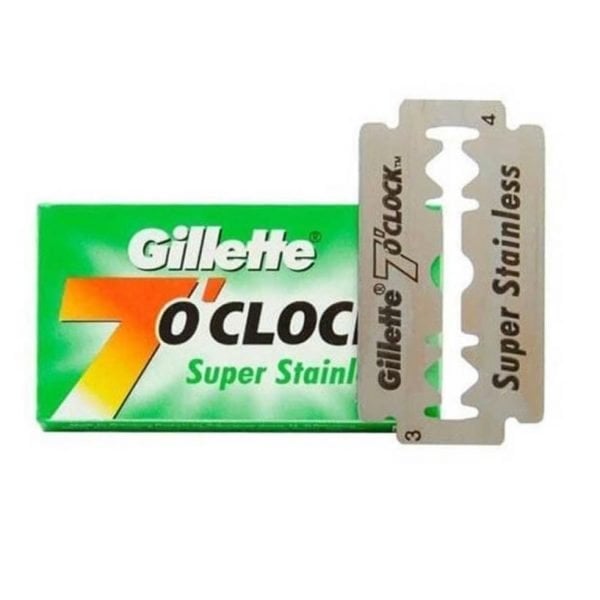 ΞΥΡΑΦΑΚΙΑ GILLETTE 7 O'CLOCK SUPER STAINLESS 5ΤΕΜ.
