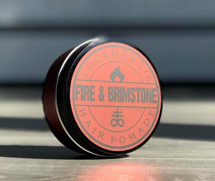 *-1 LOCKHART'S FIRE & BRIMSTONE HEAVY HOLD POMADE 113gr