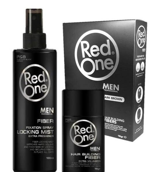 REDONE HAIR FIBER TOPIC SET-DARK BROWN 100ml+12gr