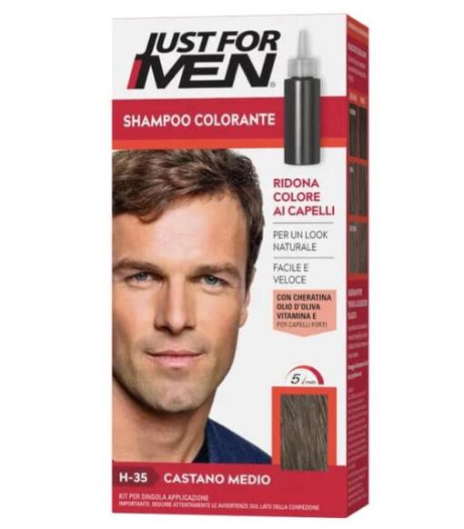 JUST FOR MEN COLORING SHAMPOO MEDIUM BROWN H-35