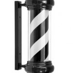 BARBER POLE MX-2 ΑΣΠΡΟΜΑΥΡΟ HD-75