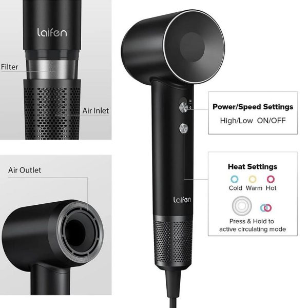 ΣΕΣΟΥΑΡ LAIFEN SWIFT SPECIAL HAIR DRYER BLACK