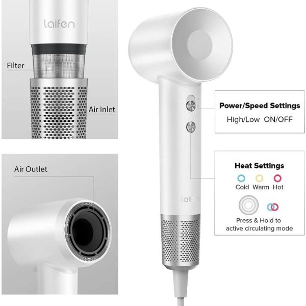 ΣΕΣΟΥΑΡ LAIFEN SWIFT SPECIAL HAIR DRYER PEARL WHITE