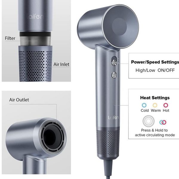 ΣΕΣΟΥΑΡ LAIFEN SWIFT SPECIAL HAIR DRYER SILVER