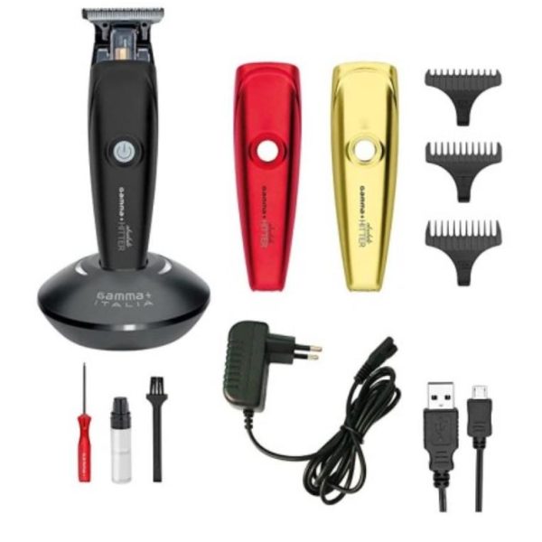 GAMMA+ ABSOLUTE HITTER CORDLESS TRIMMER BLACK RED & GOLD