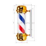 BARBER POLE BB-02 GOLD LARGE 148197