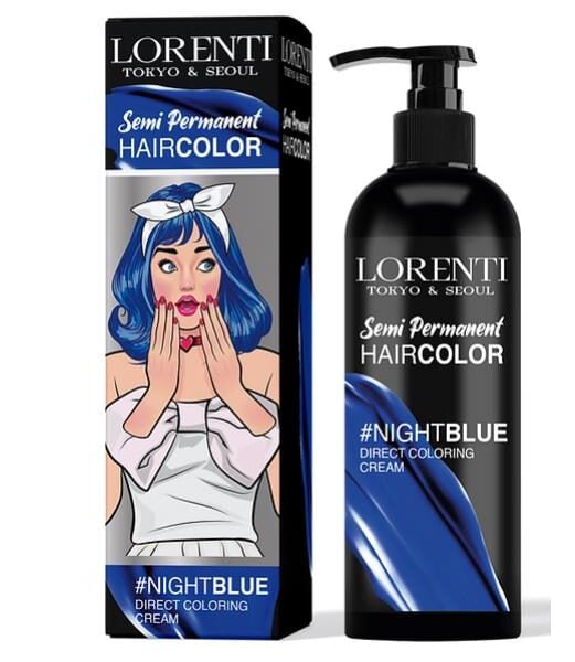 LORENTI SEMI PERMANENT HAIR COLOR BLUE 250ml