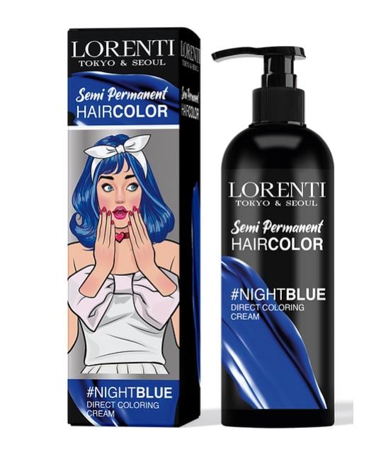 612596-1 LORENTI SEMI PERMANENT HAIR COLOR BLUE 250ml