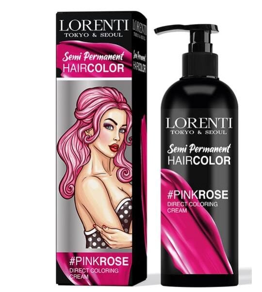 LORENTI SEMI PERMANENT HAIR COLOR PINK 250ml