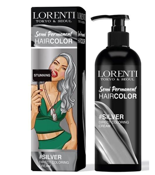 LORENTI SEMI PERMANENT HAIR COLOR SILVER 250ml