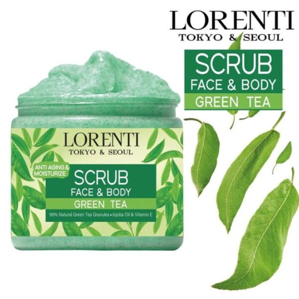 LORENTI FACE & BODY SCRUB GREEN TEA 500ml