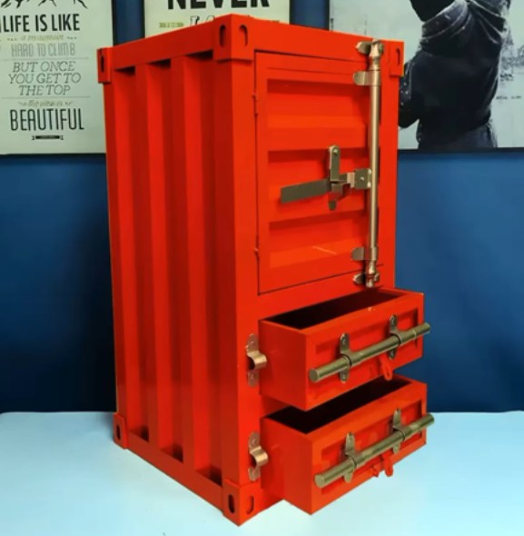 ΕΡΓΑΛΕΙΟΦΟΡΟΣ 2 ΘΕΣΕΩΝ CONTAINER STYLE RED