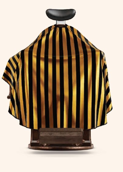 ΜΠΕΡΤΑ ΚΟΜΜΩΤΗΡΙΟΥ PRO STRIPE CAPE SATIN BM-S 2008 GOLD BARBER MOOD