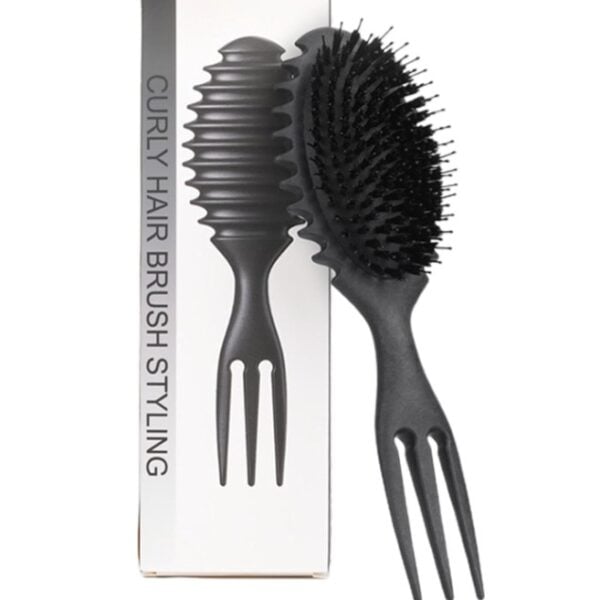 ΒΟΥΡΤΣΑ ΔΙΠΛΗ CURLY HAIR BRUSH STYLING BLACK AM22420