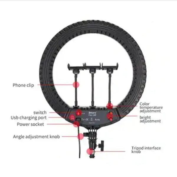 ΛΑΜΠΑ RING LED LIGHT 18ΚΑΙ ΒΑΣΗ