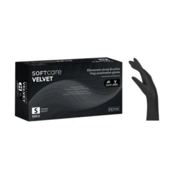 ΓΑΝΤΙΑ ΒΙΝΥΛΙΟΥ SOFT CARE VELVET ΧΩΡΙΣ ΠΟΥΔΡΑ SMALL(100 τεμ)