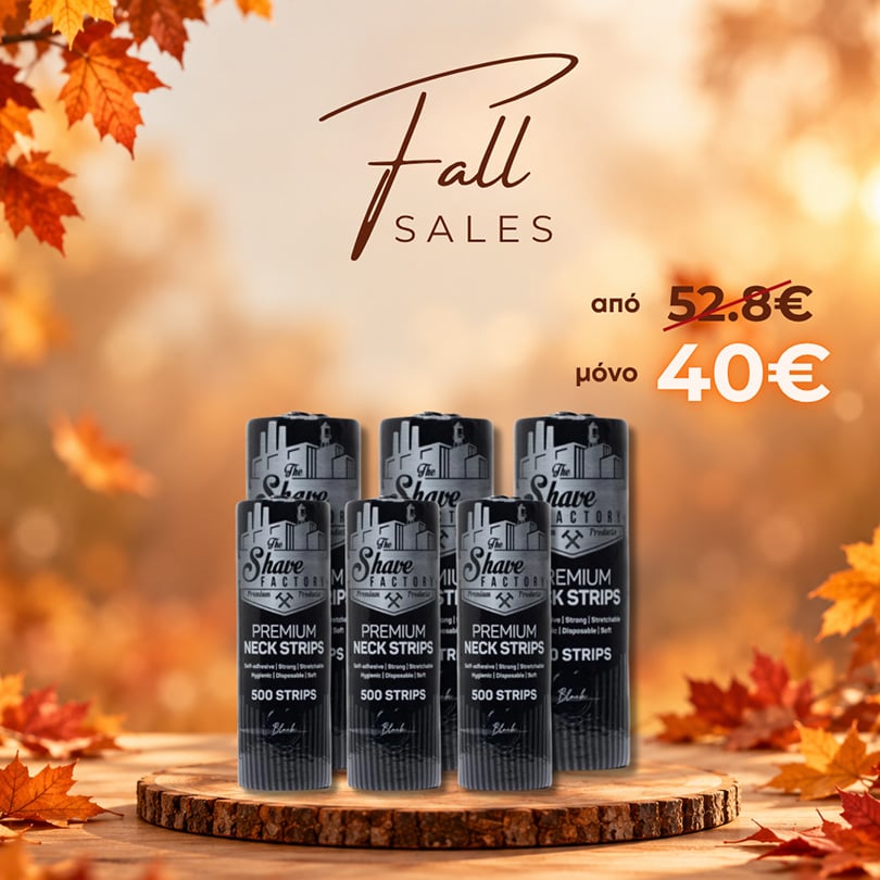 Salontech Fall Sales Banners - 1 ΧΑΡΤΙ ΛΑΙΜΟΥ THE SHAVE FACTORY 5X100 ΜΑΥΡΟ X6 - Image 1