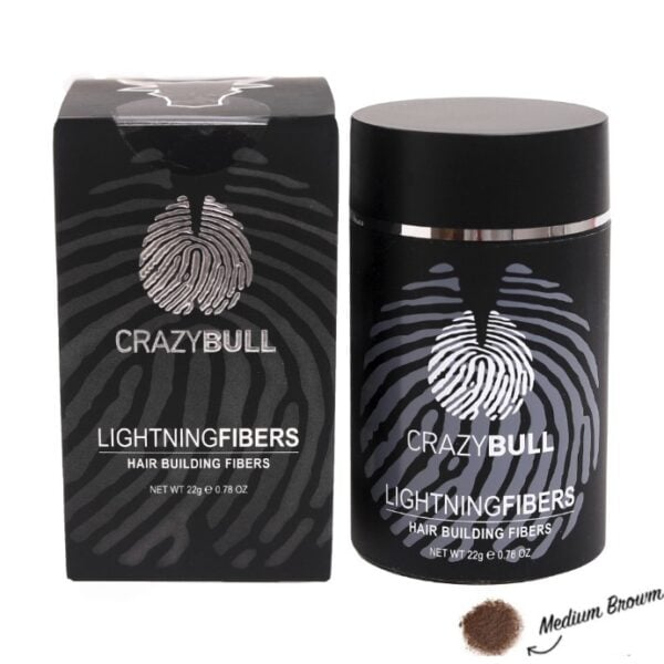 CRAZY BULL HAIR FIBERS MEDIUM BROWN 22gr