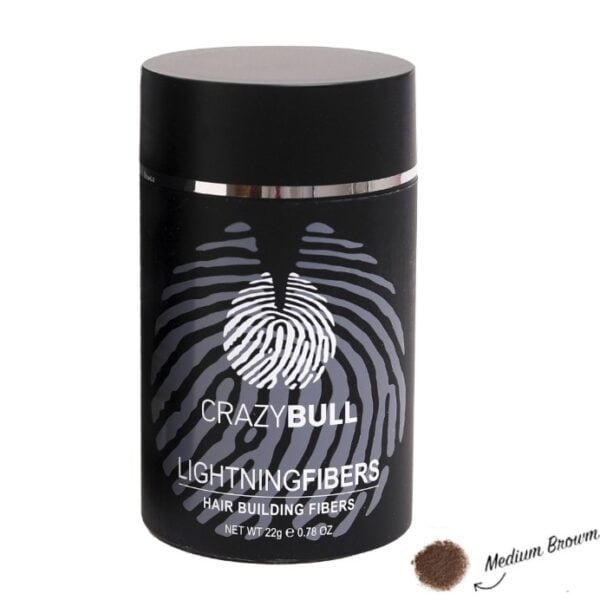 CRAZY BULL HAIR FIBERS MEDIUM BROWN 22gr